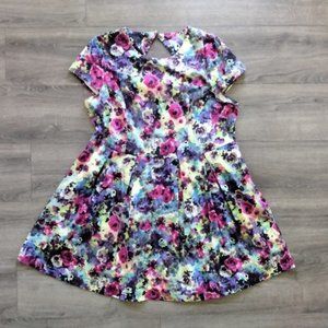 Simply Be Short Cap Sleeve Floral Dress Women's Size 18